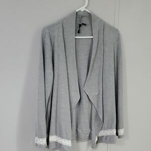 New Directions Light Gray Knit Cardigan
